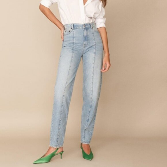 Reformation Kris Relaxed Curve Seamed Jean in Montauk size 25 NWT - Picture 1 of 14